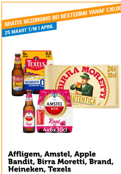  bier 1 25 40 besteding 10 00 6x 300ml 0.0 texels speciaalbier skuumkoppe alcoholvrij autentica amstel rose rosee affligem apple bandit moretti brand heineken 