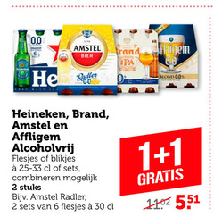  amstel brand affligem heineken 0.0 blikjes bier alcoholvrij 1 2 6 30 draaidop pack rand radler 25-33 combineren stuks blond 