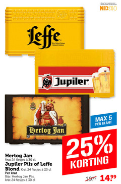  leffe jupiler hertog jan krat bier 5 18 24 25 30 belge belgisch abdijbier pils blond jaar legitimatie alcohol nix18 