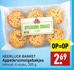  6 300 banket appelkruimel gebakjes stuks heerlijck inhoud 