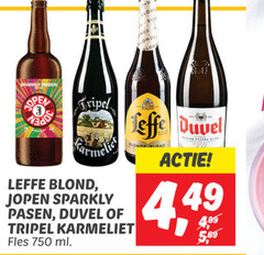  leffe karmeliet duvel speciaalbieren 750 sparkly pasen open tripel blond fles ml blonde 4 5 69 