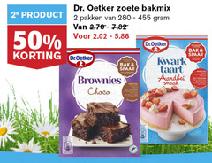  2 50 2e dr. oetker zoete bakmix pakken brownies choco bak spaar dr.oetker kwark taart aardbei 