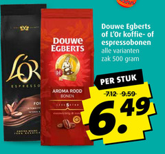  douwe egberts l or koffiebonen 500 espresso for coffee beans aroma rood bonen koffie espressobonen zak stuk 