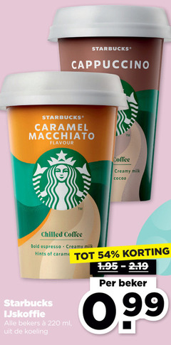  starbucks ijskoffie cappuccino caramel macchiato flavour coffee creamy milk cocoa chilled bold espresso hints bekers ml koeling beker 