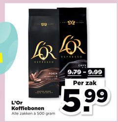  douwe egberts l or koffiebonen 9 100 500 for espresso forza intensity intense fiery coffee beans arabica zakken onyx zak 5.99 