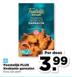  plus huismerk garnalen 225 voorgebakken krokant jasje circa stuks feestelijk krokante doos 3.99 