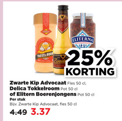  25 50 advocaat delica tokkelroom zwarte boerenjongens kip fles pot stuk 