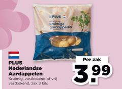  3 nederlandse kruimige aardappelen 1.3kg zak kruimig vastkokend vrij kilo 3.99 