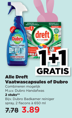  1 2 16 650 dubro badkamer reiniger super effectief kalkaanslag korte courts dreft platinum vaatwascapsules combineren handafwas stuks spray ml 