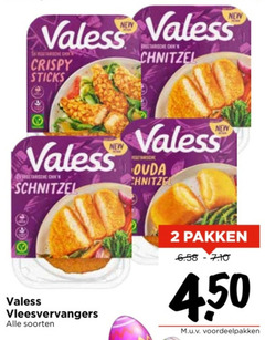  2 new valess crispy sticks vegetarische schnitzel vleesvervangers soorten pakken 4 50 voordeelpakken 