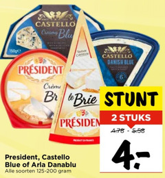  2 6 castello creamy blu texture danish blue brie president danablu soorten 125-200 stuks 