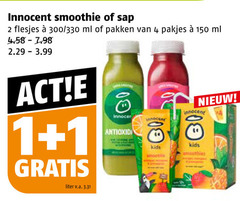  innocent fruitsmoothie 1 2 4 150 smoothie sap 300 330 ml pakken 3.99 liter v.a. antioxida 00 kids smoothies 