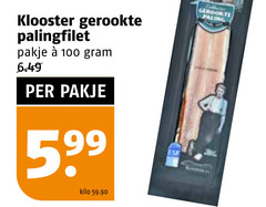  100 klooster gerookte palingfilet pakje kilo paling 