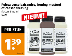  120 verse balsamico honing mosterd caesar dressing flacon ml stuk liter 