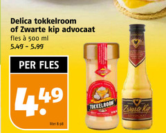  500 delica tokkelroom zwarte kip advocaat fles ml liter 