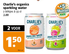  2 33 150 810 organics sparkling water blikjes liter with squeeze 5 munten bio 