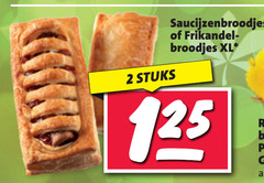  2 stuks saucijzenbroodjes frikandel broodjes xl 