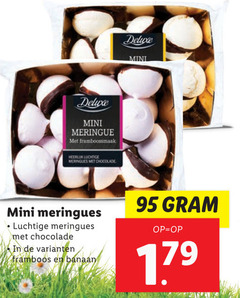  mini meringue framboossmaak luchtige meringues chocolade framboos banaan 