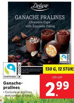  12 pralines chocolate cups with exquisite filling fairtrade cocoa tender and small gives taste exclusieve romige vulling stuks 2 99 