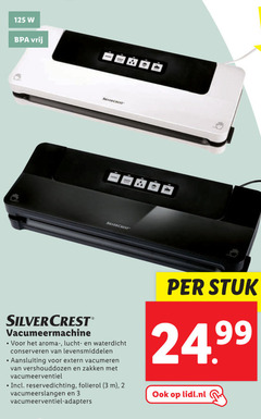  2 3 vrij silvercrest silver crest www aroma lucht waterdicht conserveren levensmiddelen aansluiting extern vacumeren vershouddozen zakken folierol adapters stuk lidl.nl 