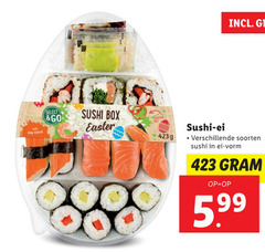  sushi select with soy sauce go box easter ei soorten vorm 5.99 