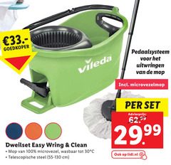  30 100 goedkoper vileda uitwringen mop microvezelmop easy clean microvezel wasbaar telescopische steel cm lidl.nl 