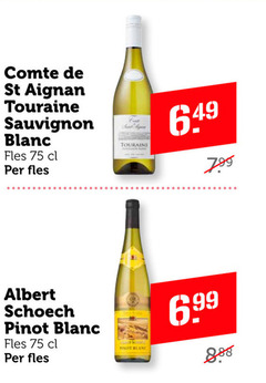  witte wijn comte touraine sauvignon blanc fles albert pinot 