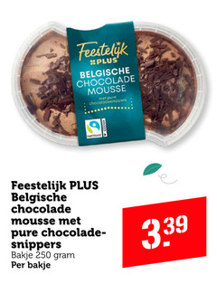  chocolademousse 250 belgische chocolade mousse chocoladesnippers fairtrade feestelijk snippers bakje 