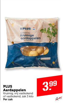  3 nederlandse kruimige aardappelen bakken poffen 1.3kg kruimig vrij vastkokend zak kilo 3.99 