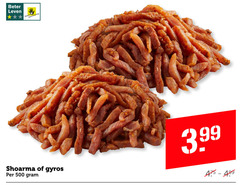  500 beter leven dieren bescherming shoarma gyros 3.99 