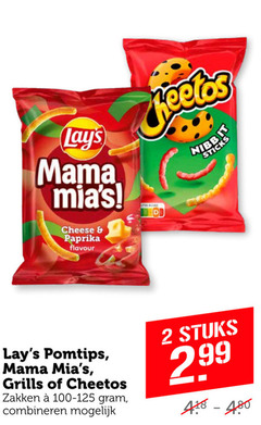  2 mama cheese paprika flavour score cheetos nibbit sticks pomtips grills zakken combineren stuks 