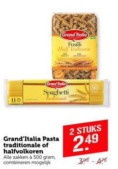  2 10 50 500 maestro fusilli volkoren and prodotto italiano spaghetti tradizionale pasta traditionale zakken combineren stuks 