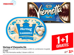  1 2 650 vriesvers hertog slagroomijs verse slagroom original viennetta recycle ijs bakken ml dozen combineren stuks ola vanilla 