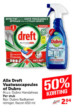  1 25 50 650 effectief korte efficace courts dreft platinum dubro badkamer reiniger hygiene jonge collectie meilleure anti matt super kalkaanslag vuil afneembaar vaatwascapsules handafwas stuk flacon ml 