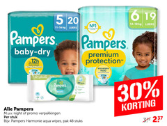  5 6 19 20 30 48 99 100 pampers baby dry to bescherming lekken stop protect pocket plastic luiers harmonie aqua premium protection beschermde huid water night stuk wipes pak stuks 