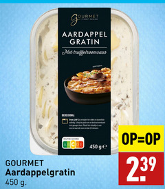  20 200 450 finest cuisine aardappel gratin truffelroomsaus oven etiket schep bestrooi geraspte kaas plaats schaaltje voorverwarmde bak minuten gourmet nutri score ge aardappelgratin 