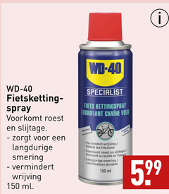  40 150 wd spray roest slijtage smering wrijving ml specialist fiets kettingspray lubrifiant base les la rouille durable 