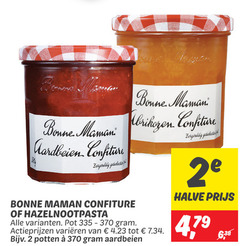  2 bonne maman abrikozen confiture aardbeien hazelnootpasta pot varieeren potten 2e halve 4 6 