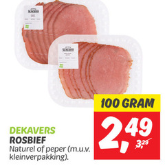  100 slagerij dekavers rosbief naturel peper 2 