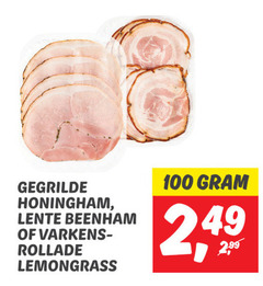  beenham 100 gegrilde honingham lente varkens rollade lemongrass 2 99 