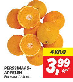  4 perssinaasappels appelen voordeelnet kilo 3.99 