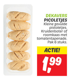  6 dekavers kleine gevulde pistoletjes kruidenboter roomkaas tomatentapenade pak stuks 1 99 