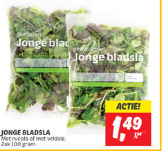  100 gewassen jonge rucola ge bladsla veldsla rode babyleaves zak 1 69 