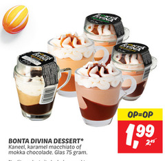  toetje bonta divina dessert kaneel karamel macchiato mokka chocolade glas 1 99 