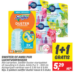  1 2 5 90 300 dagen ambi pur new removal swiffer duster staubmagnet ochtend dauw thai orchidee recycled 3x capture luchtverfrisser startpakket navulling stuks ml varieeren pakken navul 10 