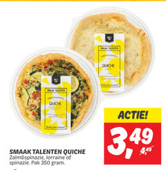  350 talenten ambachtelijk bereid quiche spinazie tomaat courgette mozzarella moment lorraine kaas zalm pak 3 