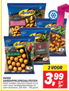  2 100 450 750 bereid bistro aviko mini aardappel kroketjes diepvries pom duchesse rondjes naturel variatie scan aardappelspecialiteiten rosti bacon ui aardappelkroketjes zak 3 99 7 