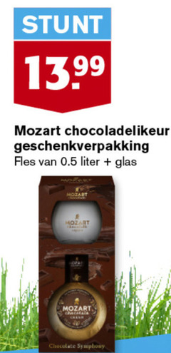  mozart likeur chocoladelikeur geschenkverpakking fles liter glas chocolate symphony 