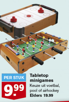  stuk minigames voetbal pool airhockey elders 