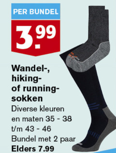  2 35 bundel 3.99 wandel hiking runningschoen sokken kleuren maten paar elders 